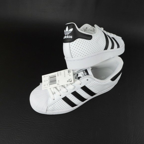 Adidas Superstar Boys Shoes White Black Originals Sneakers - Picture 8 of 11